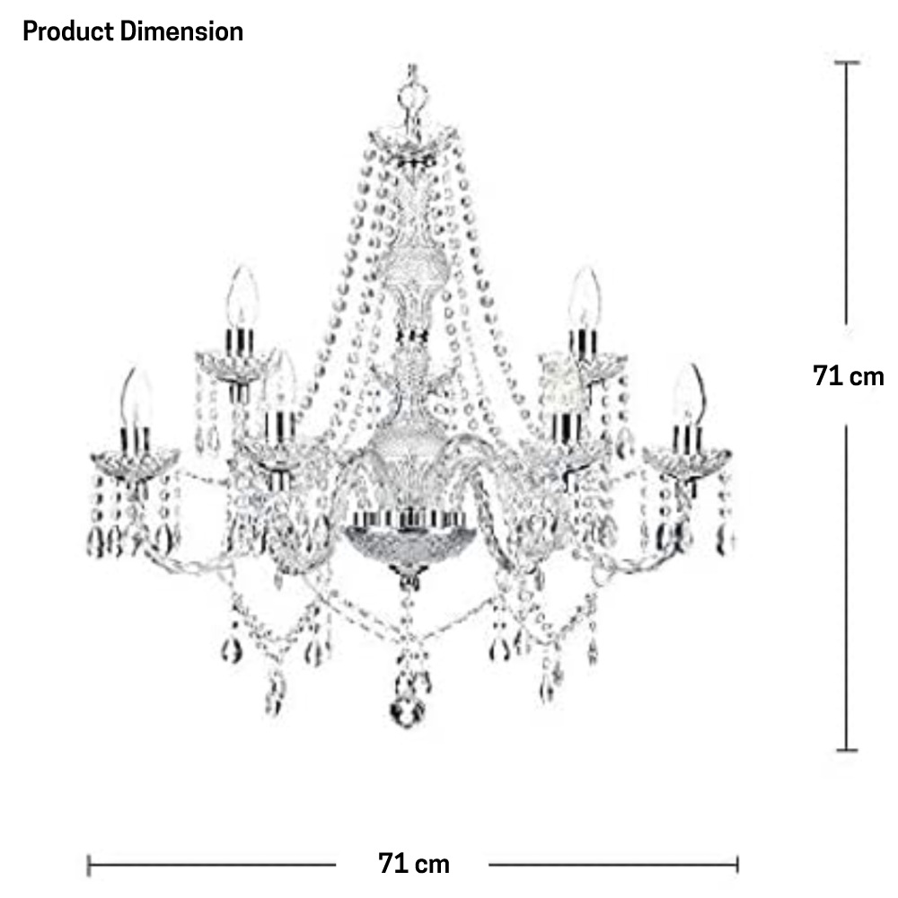 Classic Crystal Glass Chandelier: image 8