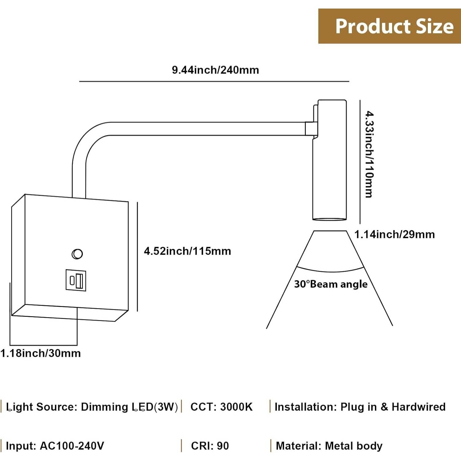 Wall Sconce Light: image 10